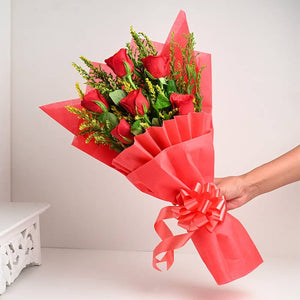6 Red Roses Bouquet
