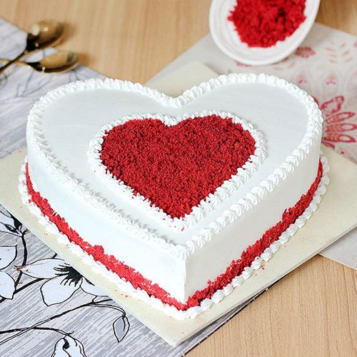 Red Velvet Heart Shape Cake