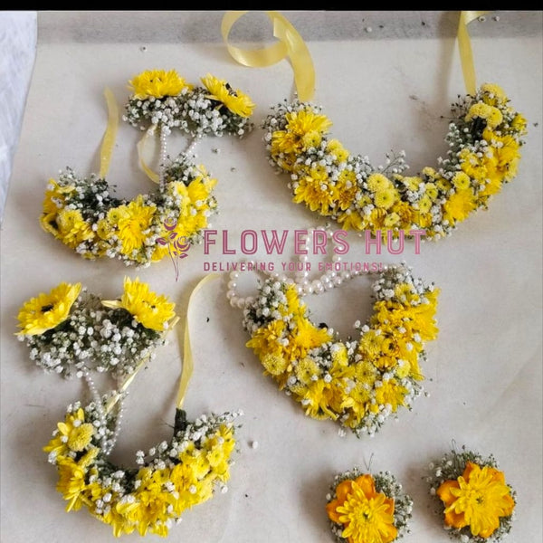 Golden Glow Floral Jewellery