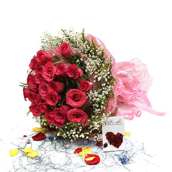 Pink Roses Bash – Flowers Hut