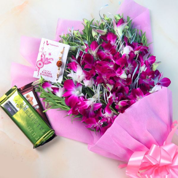 Chocolaty Orchids Rakhi