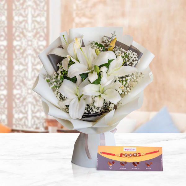 Floral Rakhi Gift combo
