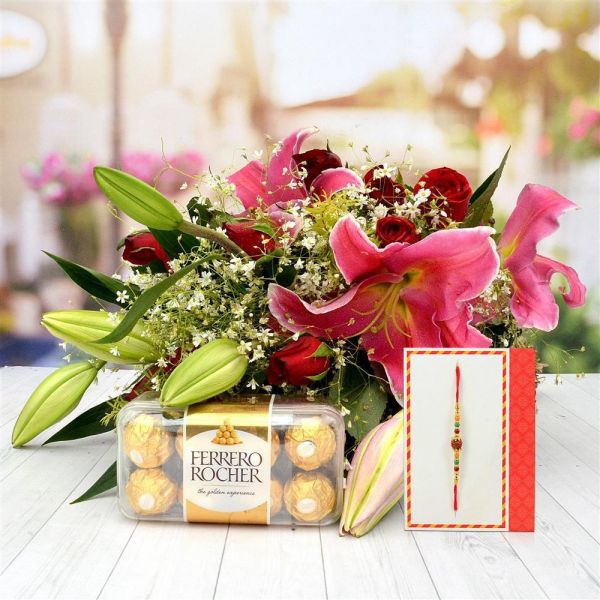 Liliatic Rakhi with Ferrero
