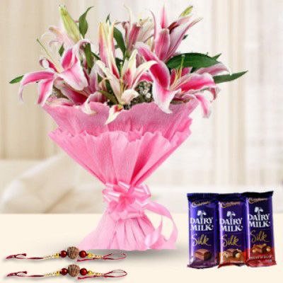 Oriental Lilies and Rakhi