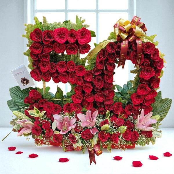 Golden Jubilee Flowers Arrangement