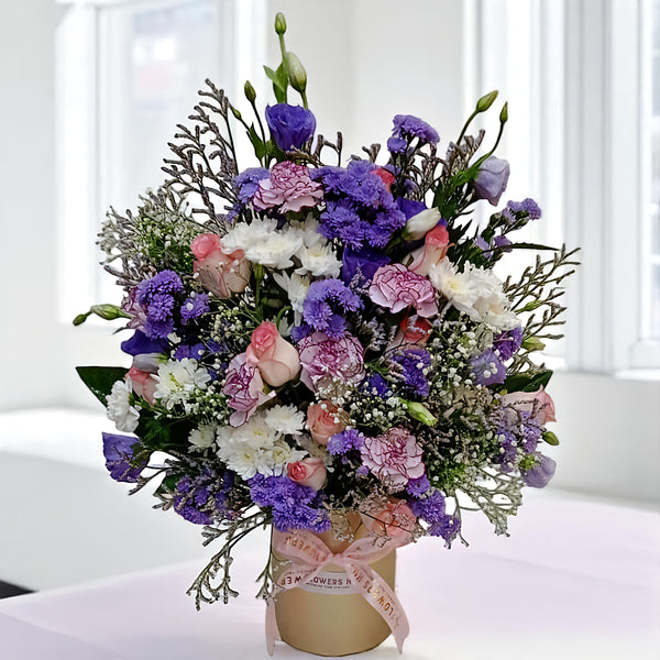 Mix of Flowers Arrangement in box