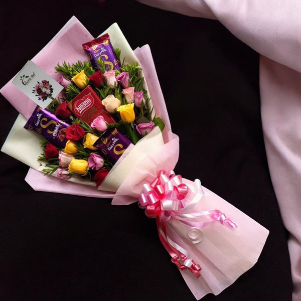 Roses and Chocolates Bouquets