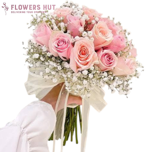 Pink Roses Bridal Bouquet