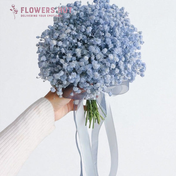 Blue Gypso Bridal Bouquet