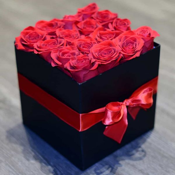 The Boxed Red Roses