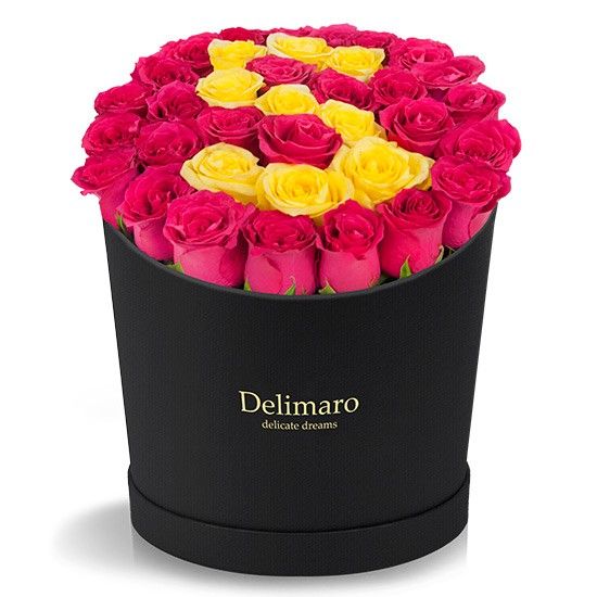 The Round Roses Box – Flowers Hut