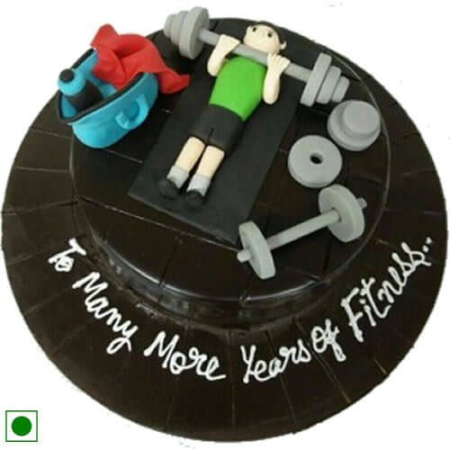Gym Theme Cakes | Bodybuilder Birthday Cake Online