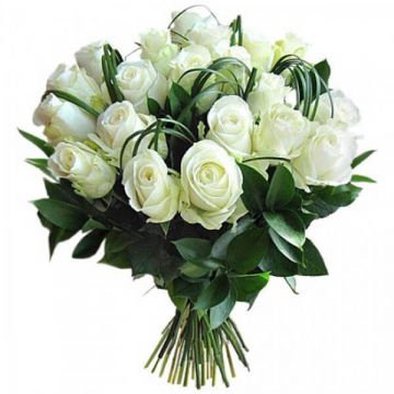 Bunch of 20 White  Roses