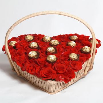 Ferrero Heart with Roses