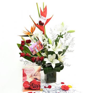 Special Photo Arrangement with Exotic Flowers