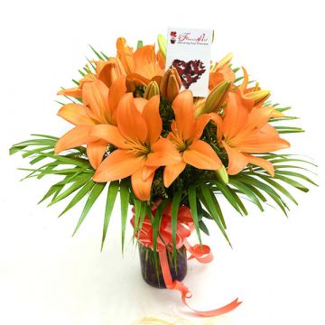 Orange Lilies Arrangement