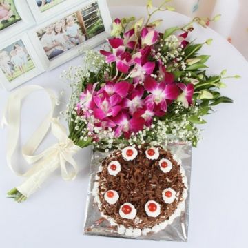 Orchids with Cake