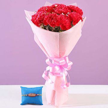 Pink Carnations and Rakhi
