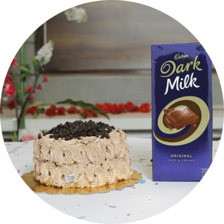 Chocochips cake with Dairymilk
